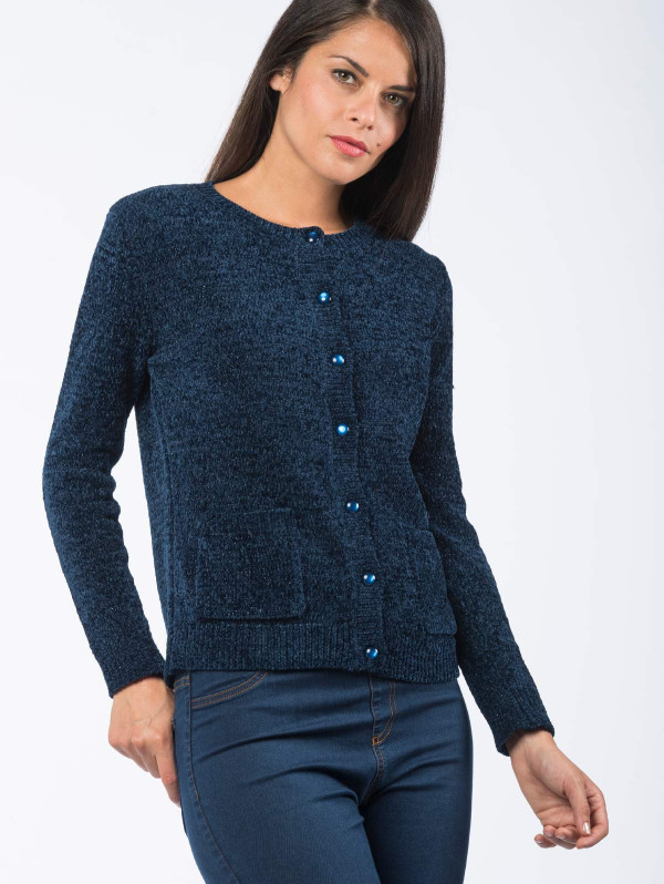 Gilet femme maille chenille | MaBoutiquePlus