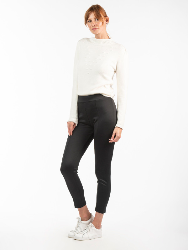 Jegging femme scuba uni taille élastiquée | MaBoutiquePlus