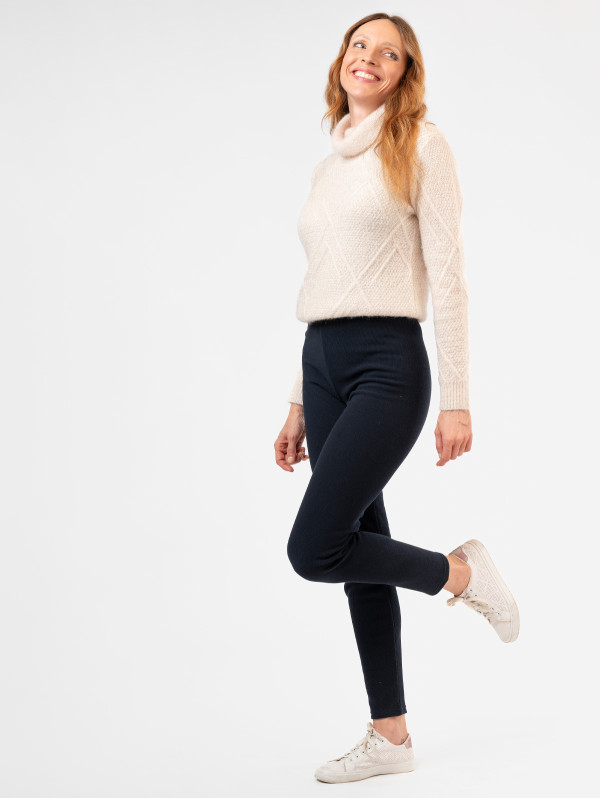 Legging femme uni côtelé | MaBoutiquePlus
