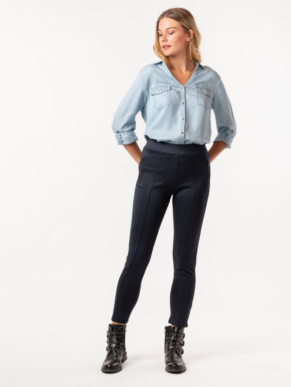 Pantalon femme scuba zip | MaBoutiquePlus
