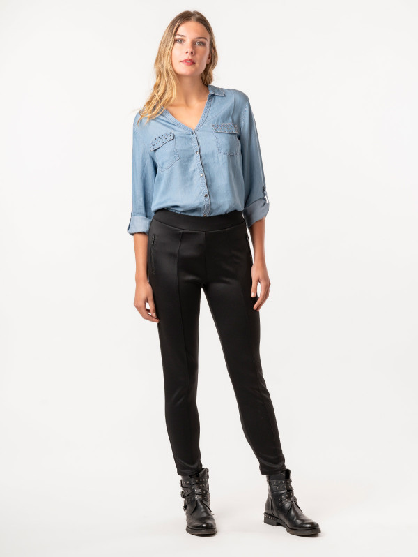 Pantalon femme scuba zip | MaBoutiquePlus