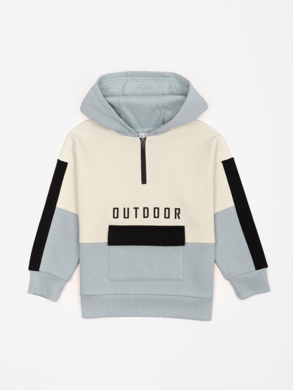 Sweat à capuche col zip "Outdoor" | MaBoutiquePlus
