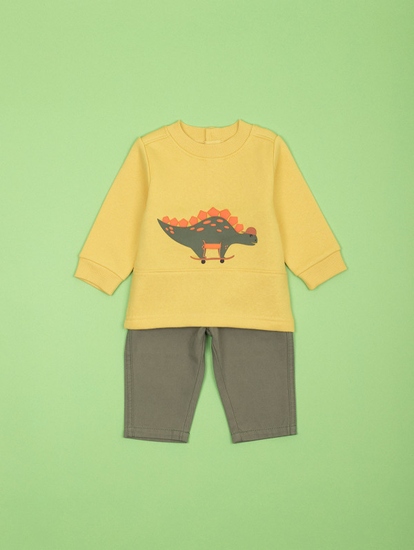 Ensemble bébé-garçon sweat dino skater | MaBoutiquePlus