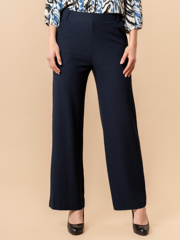 Pantalon large uni femme crépon | MaBoutiquePlus