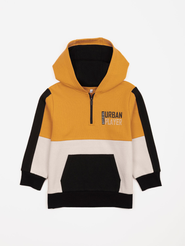 Sweat à capuche tricolore garçon "Urban Player" | MaBoutiquePlus