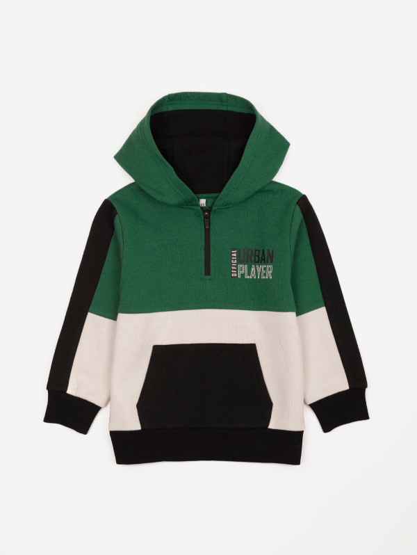 Sweat à capuche tricolore garçon "Urban Player" | MaBoutiquePlus