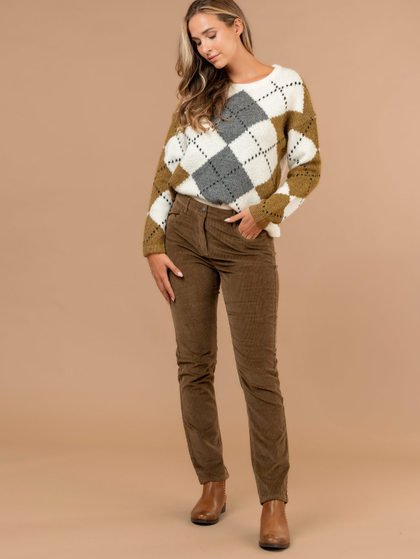 Pantalon femme velours côtelé | MaBoutiquePlus