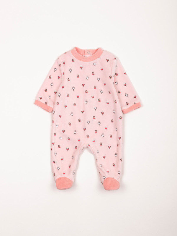 Dors-bien velours imprimé fantaisie | MaBoutiquePlus