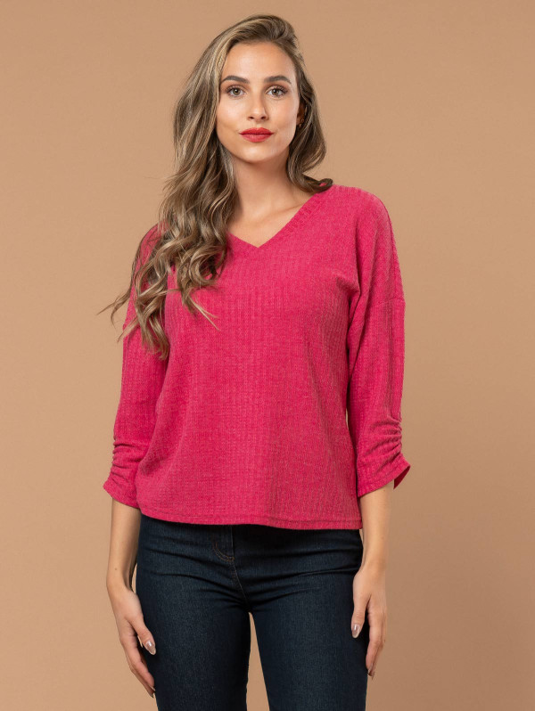 Pull fin maille côtelée | MaBoutiquePlus
