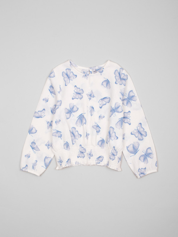 Top maille crépon imprimé | MaBoutiquePlus