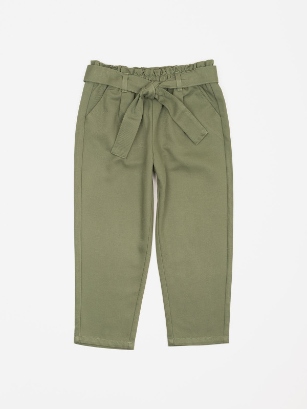 Pantalon fille ceinture nouée | MaBoutiquePlus