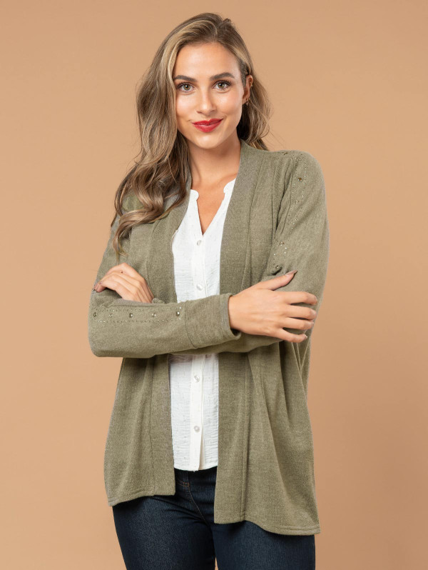 Gilet femme clous strass fantaisie | MaBoutiquePlus