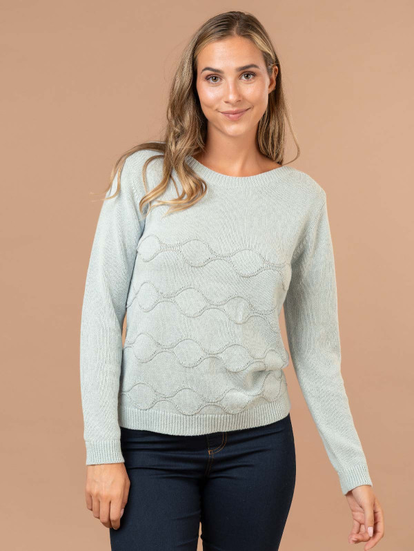 Pull femme vagues fantaisie | MaBoutiquePlus