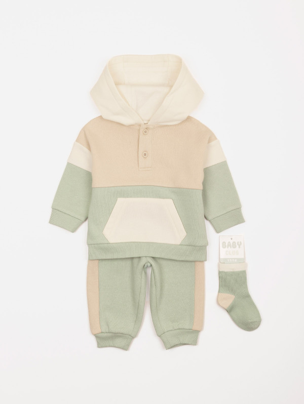 Ensemble bébé-garçon sweat pantalon tricolore | MaBoutiquePlus