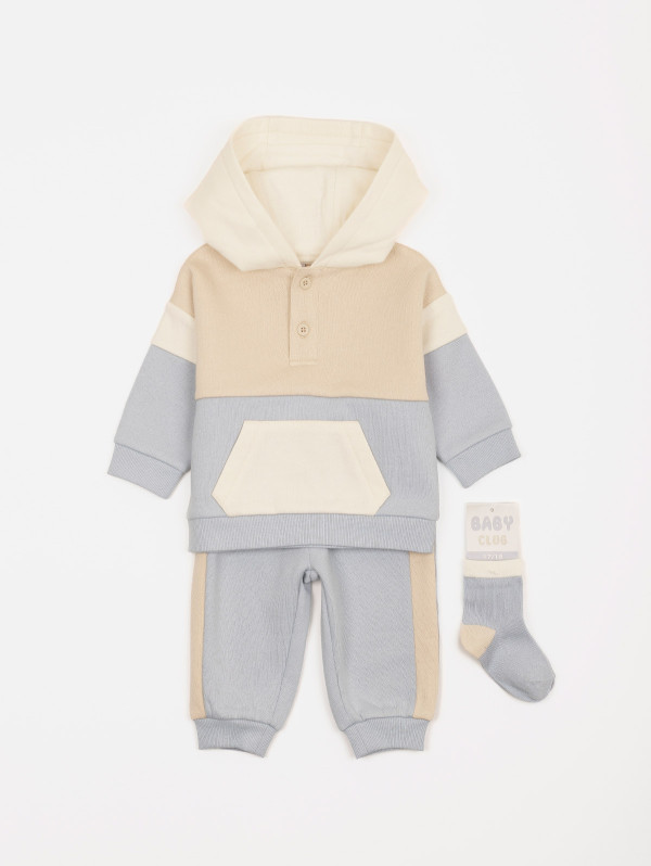 Ensemble bébé-garçon sweat pantalon tricolore | MaBoutiquePlus