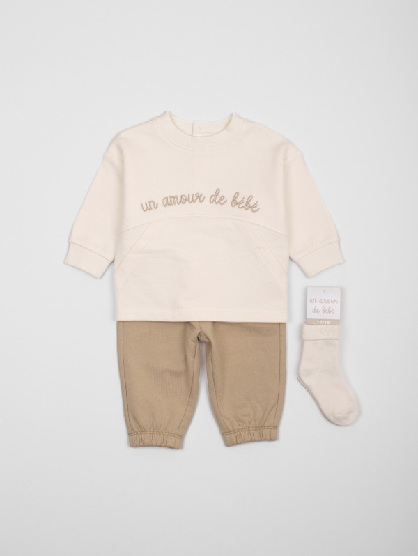 Ensemble bébé-garçon sweat "Un amour de bébé" | MaBoutiquePlus