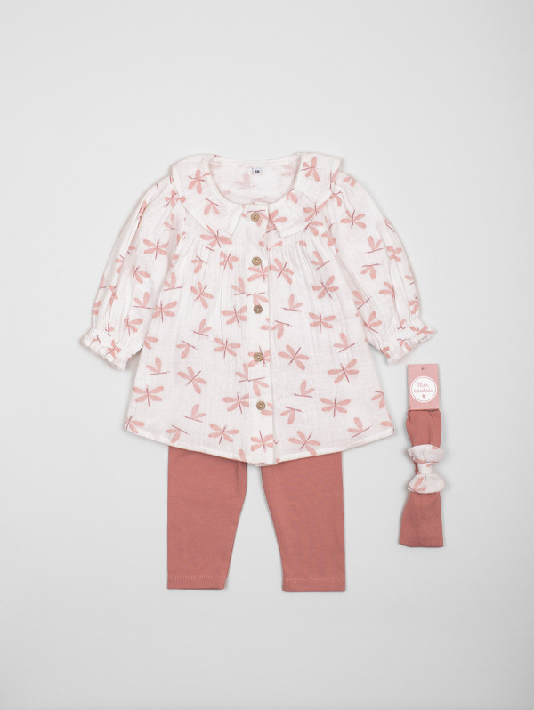Ensemble bébé-fille tunique papillons legging | MaBoutiquePlus