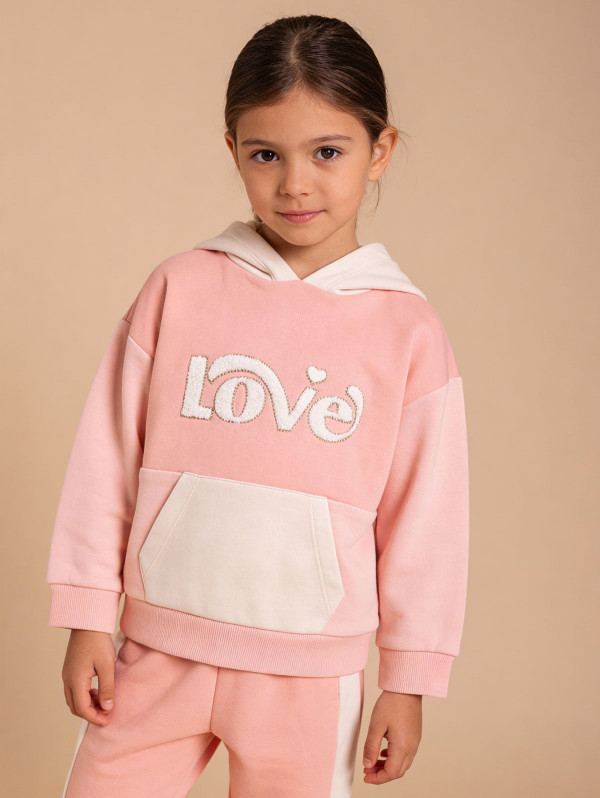Sweat à capuche fille "Love" | MaBoutiquePlus