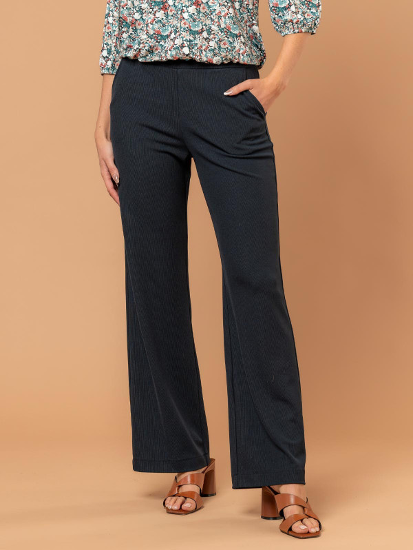 Pantalon large maille texturée femme | MaBoutiquePlus