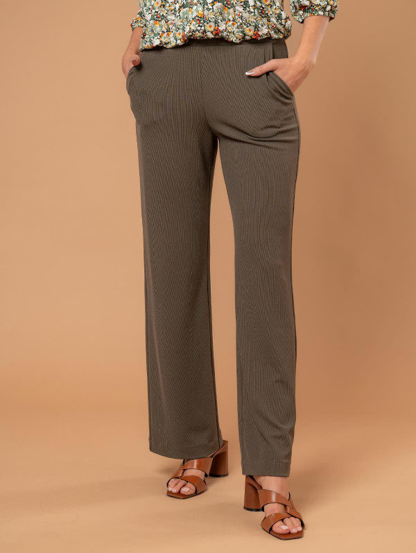 Pantalon large maille texturée femme | MaBoutiquePlus