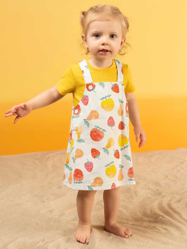 Ensemble bébé-fille robe-salopette fruits | MaBoutiquePlus