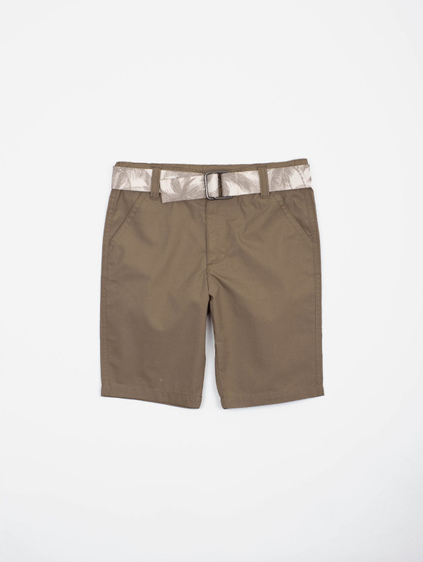 Bermuda garçon ceinture imprimé palmiers | MaBoutiquePlus