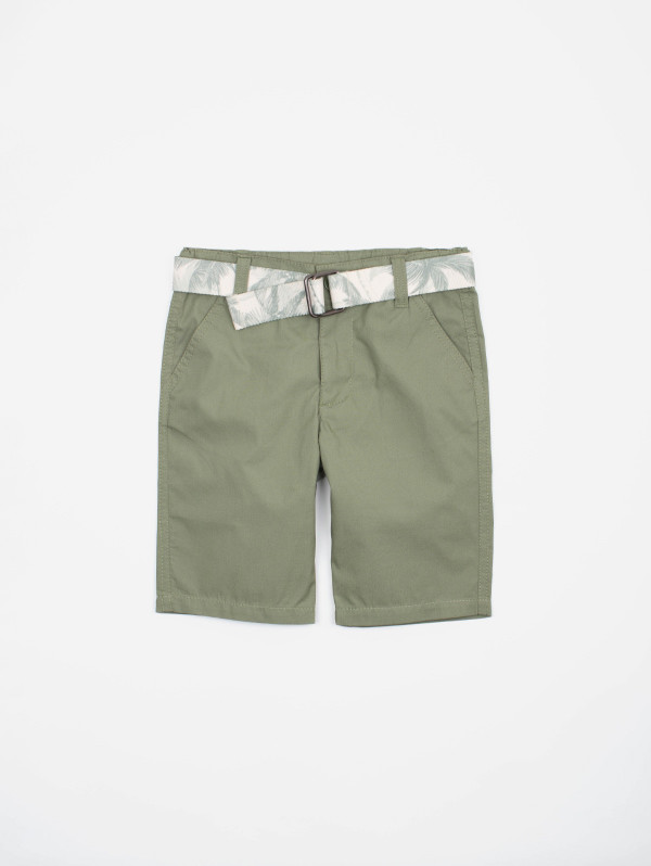 Bermuda garçon ceinture imprimé palmiers | MaBoutiquePlus