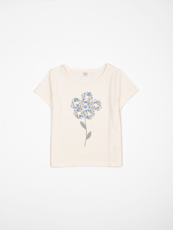 Tee-shirt fille fleur liberty | MaBoutiquePlus