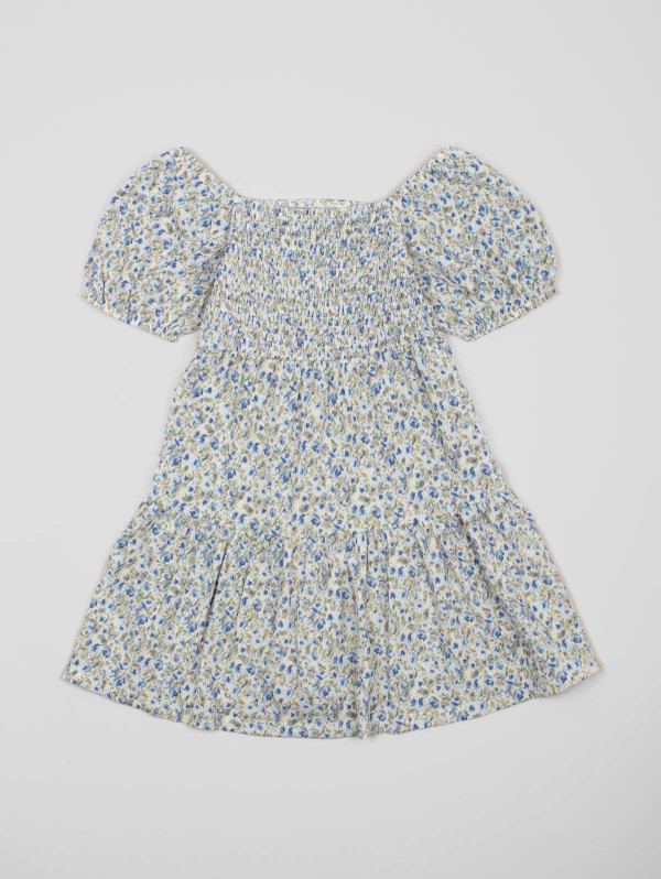 Robe fille crépon imprimé fleuri | MaBoutiquePlus
