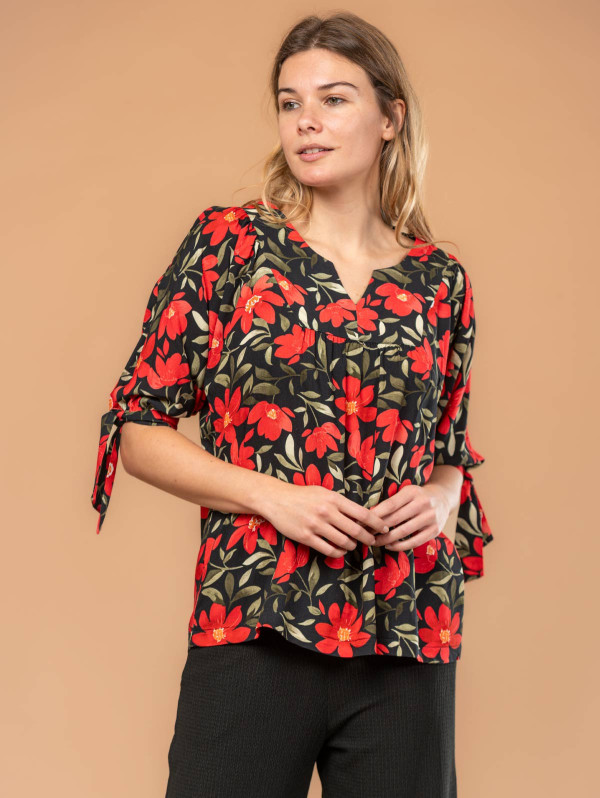 Blouse femme imprimé grandes fleurs | MaBoutiquePlus