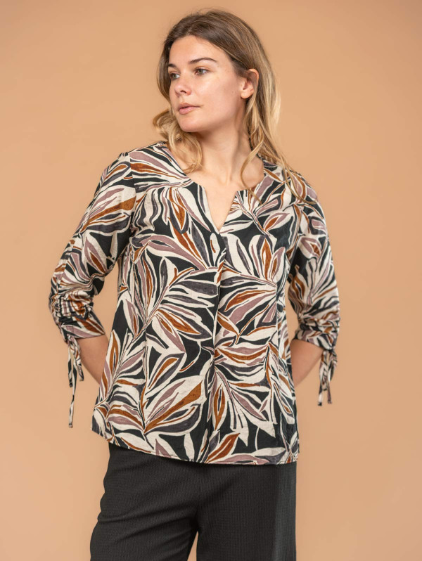 Blouse femme imprimé feuillage | MaBoutiquePlus
