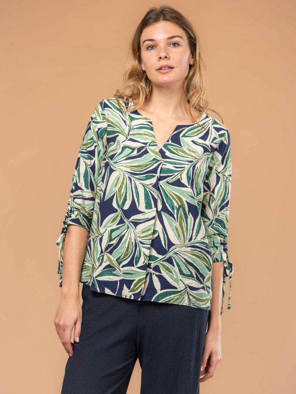 Blouse femme imprimé feuillage | MaBoutiquePlus