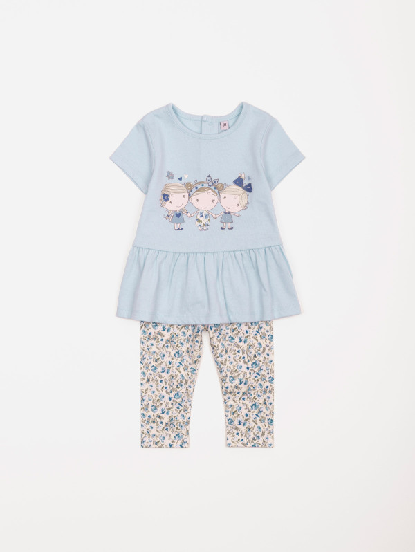 Ensemble bébé-fille tunique filles legging liberty | MaBoutiquePlus