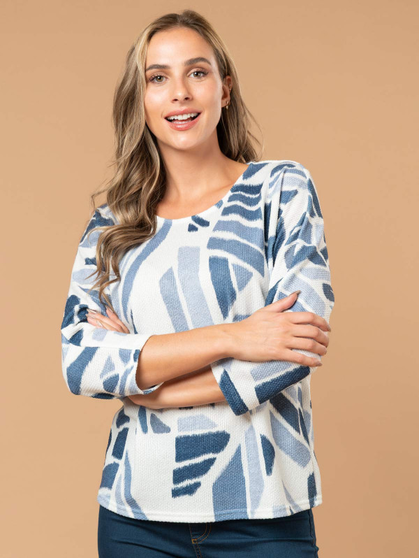 Pull fin femme imprimé graphique | MaBoutiquePlus