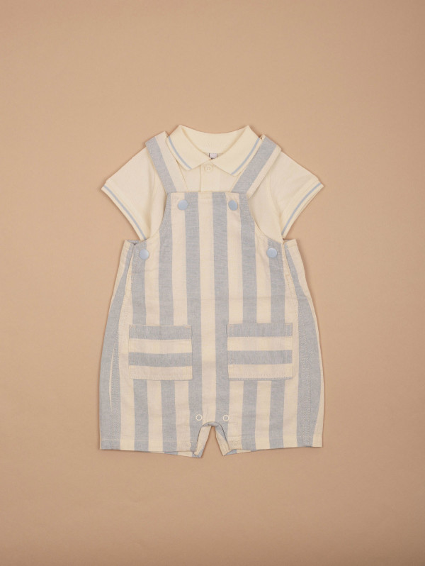 Ensemble bébé-garçon polo salopette rayée | MaBoutiquePlus