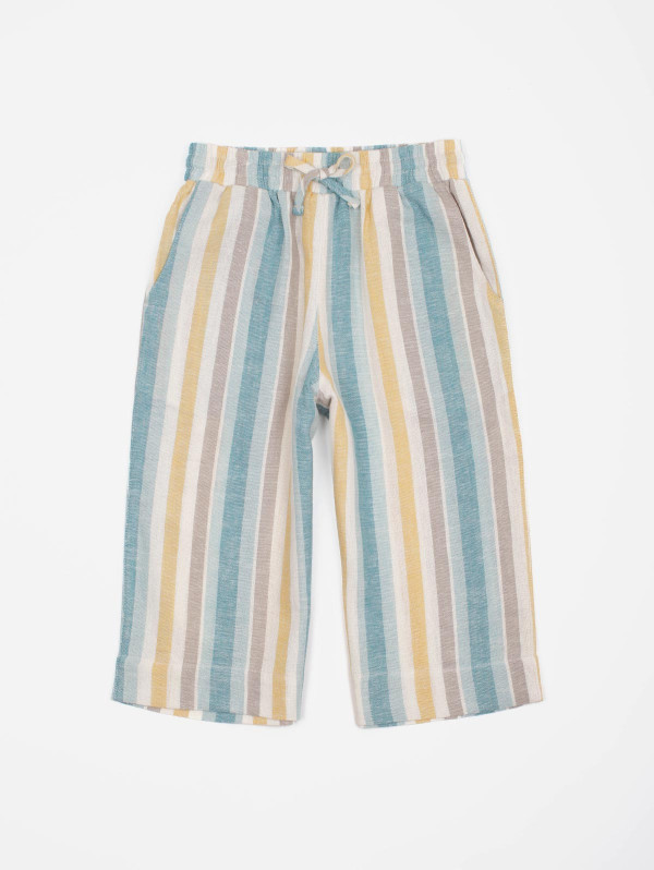 Pantalon fille rayures multicolores | MaBoutiquePlus