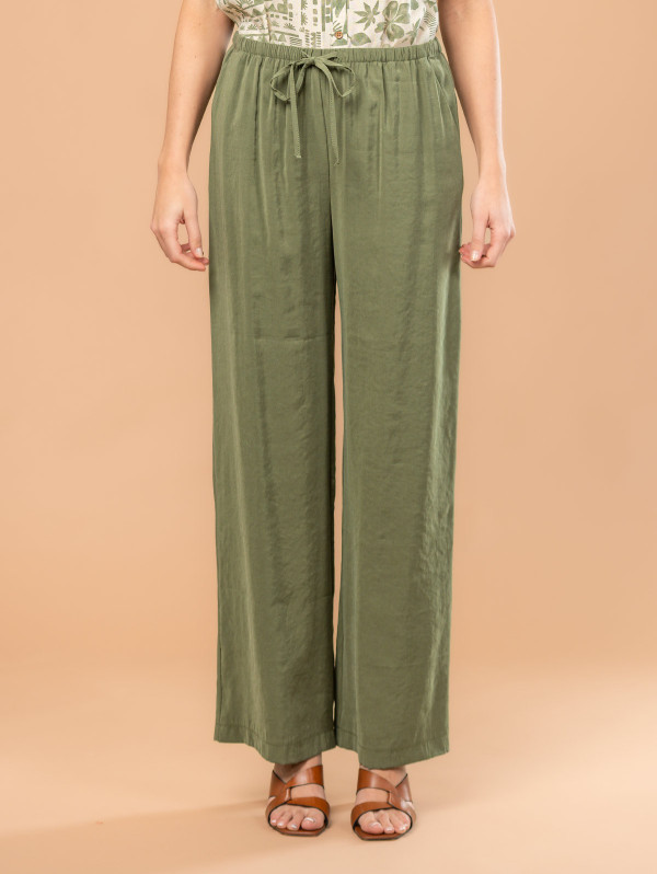 Pantalon large effet peau de pêche femme | MaBoutiquePlus