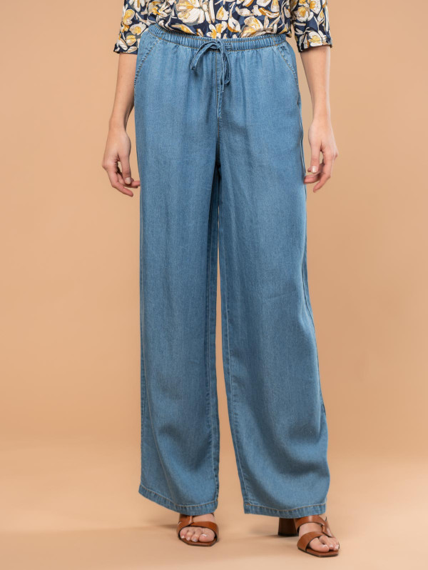 Pantalon large femme lyocell | MaBoutiquePlus