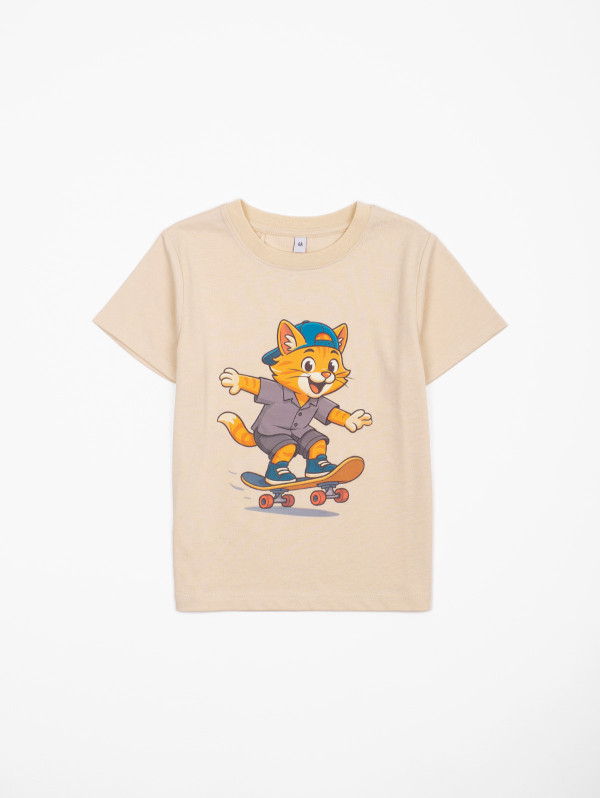 Tee-shirt garçon chat skater | MaBoutiquePlus