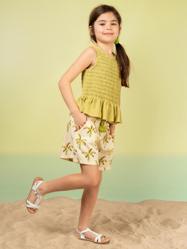 Short fille imprimé palmiers | MaBoutiquePlus