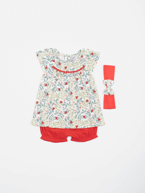 Ensemble bébé-fille tunique bloomer papillons | MaBoutiquePlus