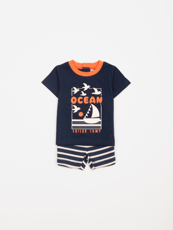 Ensemble bébé-garçon tee-shirt short "Ocean" | MaBoutiquePlus