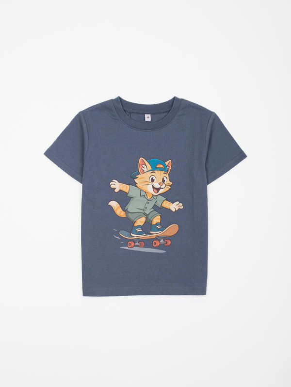 Tee-shirt garçon chat skater | MaBoutiquePlus