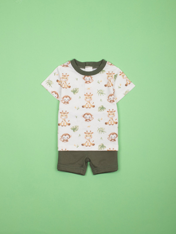 Ensemble bébé-garçon tee-shirt short animaux | MaBoutiquePlus