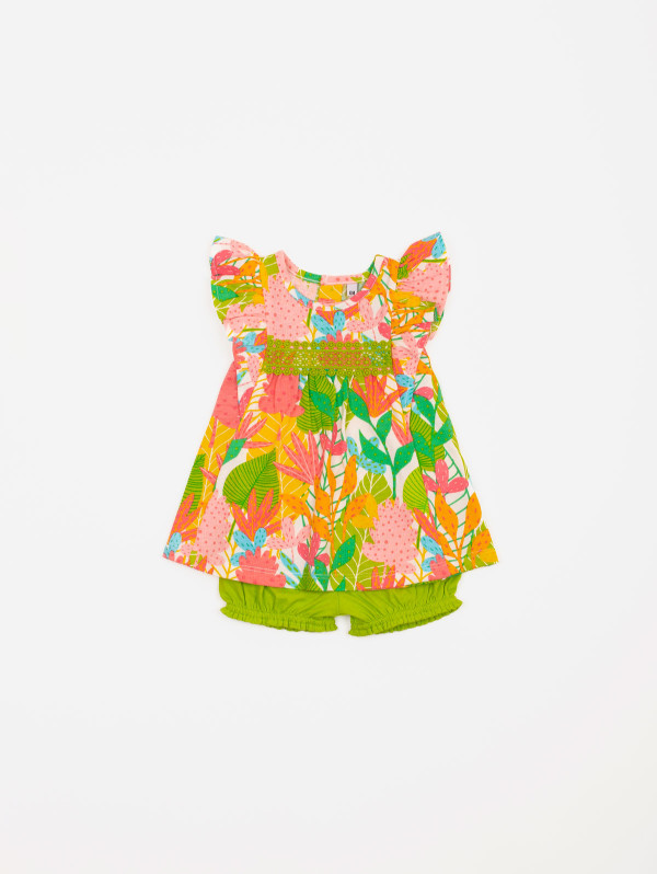Ensemble bébé-fille tunique bloomer tropical | MaBoutiquePlus