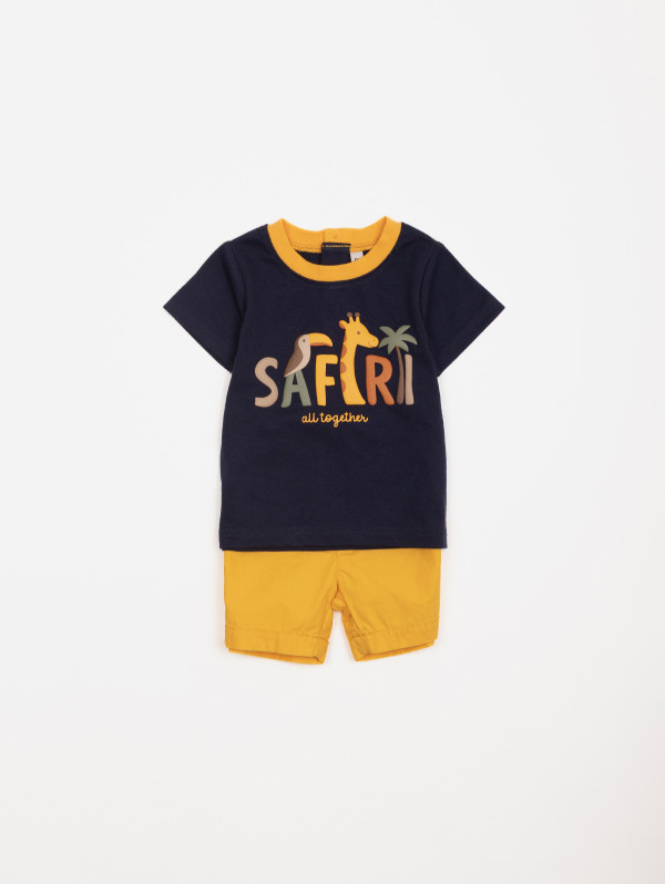 Ensemble bébé-garçon tee-shirt short safari | MaBoutiquePlus