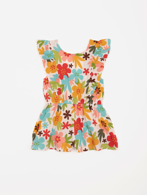 Combishort fille imprimé fleurs | MaBoutiquePlus