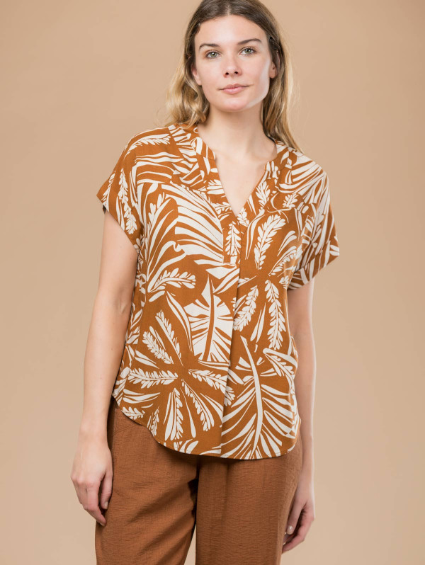 Blouse femme imprimé feuillage | MaBoutiquePlus