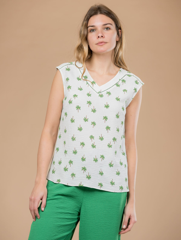 Top femme imprimé palmiers | MaBoutiquePlus