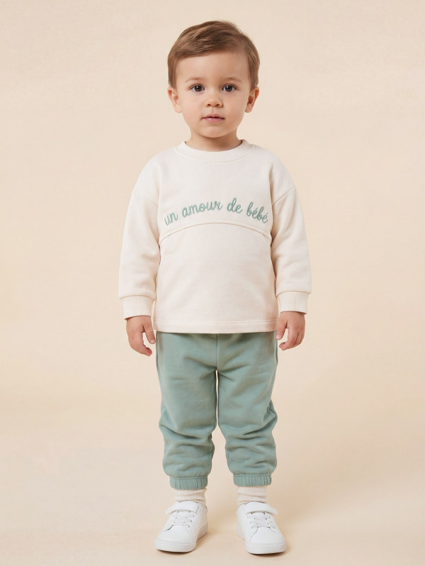 Ensemble bébé-garçon sweat "Un amour de bébé" | MaBoutiquePlus